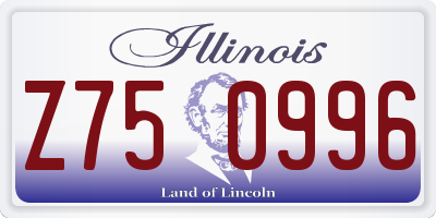 IL license plate Z750996