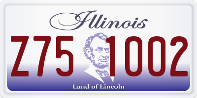 IL license plate Z751002