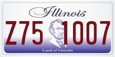 IL license plate Z751007