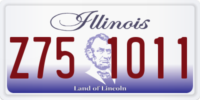 IL license plate Z751011