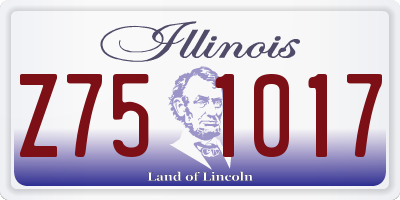 IL license plate Z751017