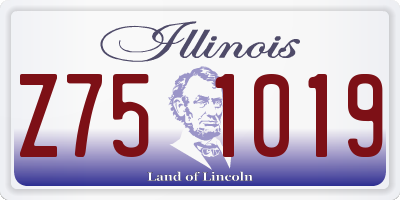 IL license plate Z751019