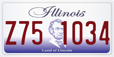 IL license plate Z751034