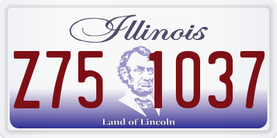IL license plate Z751037