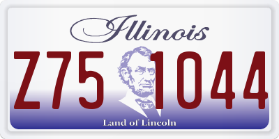 IL license plate Z751044