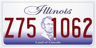 IL license plate Z751062