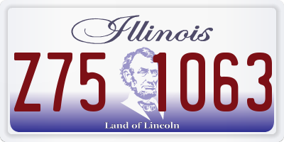 IL license plate Z751063