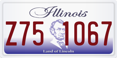 IL license plate Z751067