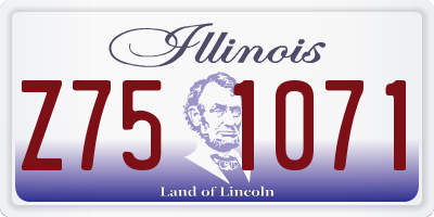 IL license plate Z751071
