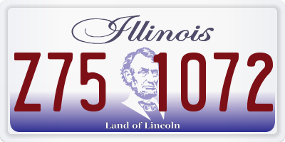 IL license plate Z751072