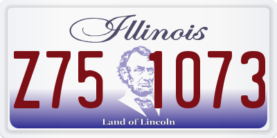 IL license plate Z751073