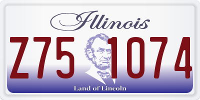IL license plate Z751074