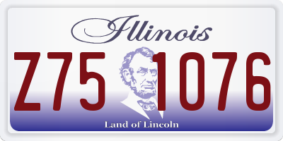 IL license plate Z751076