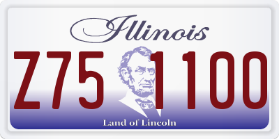 IL license plate Z751100