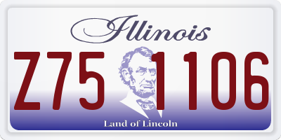 IL license plate Z751106