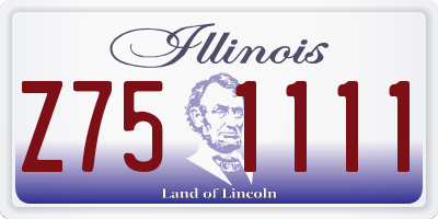 IL license plate Z751111