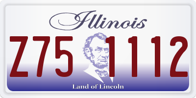 IL license plate Z751112