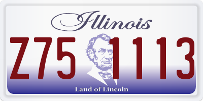 IL license plate Z751113