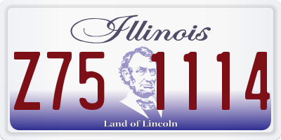 IL license plate Z751114