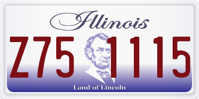 IL license plate Z751115