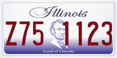 IL license plate Z751123