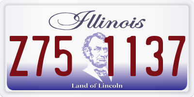 IL license plate Z751137