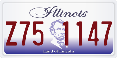 IL license plate Z751147