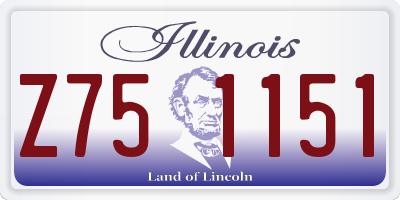 IL license plate Z751151