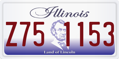 IL license plate Z751153