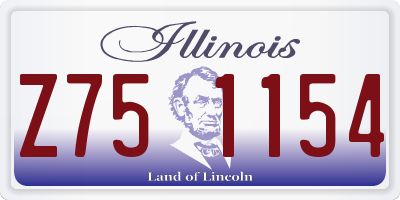 IL license plate Z751154