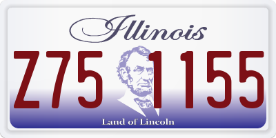 IL license plate Z751155
