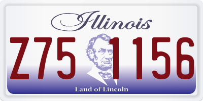 IL license plate Z751156