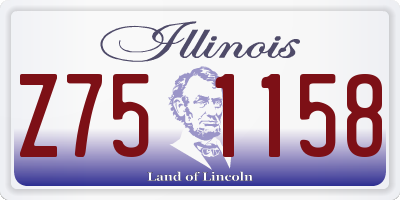IL license plate Z751158
