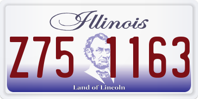 IL license plate Z751163