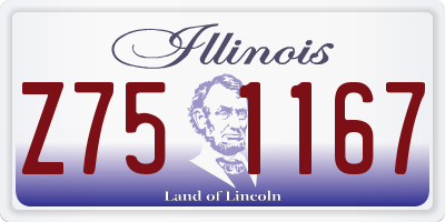 IL license plate Z751167