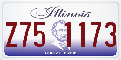 IL license plate Z751173