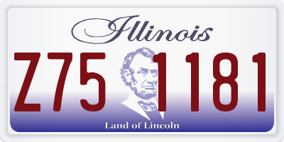 IL license plate Z751181