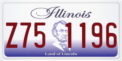 IL license plate Z751196