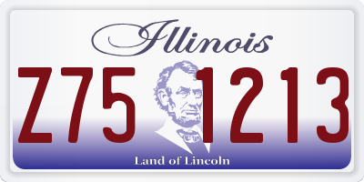 IL license plate Z751213