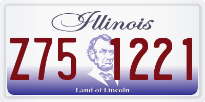 IL license plate Z751221
