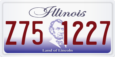 IL license plate Z751227