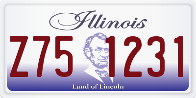 IL license plate Z751231