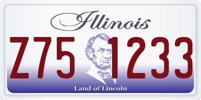 IL license plate Z751233