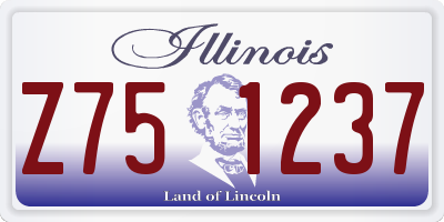 IL license plate Z751237