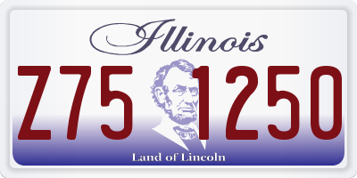 IL license plate Z751250