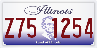 IL license plate Z751254