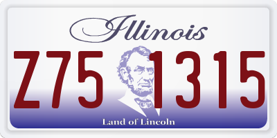 IL license plate Z751315