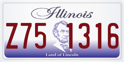 IL license plate Z751316