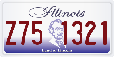 IL license plate Z751321