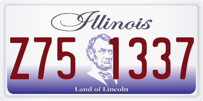 IL license plate Z751337